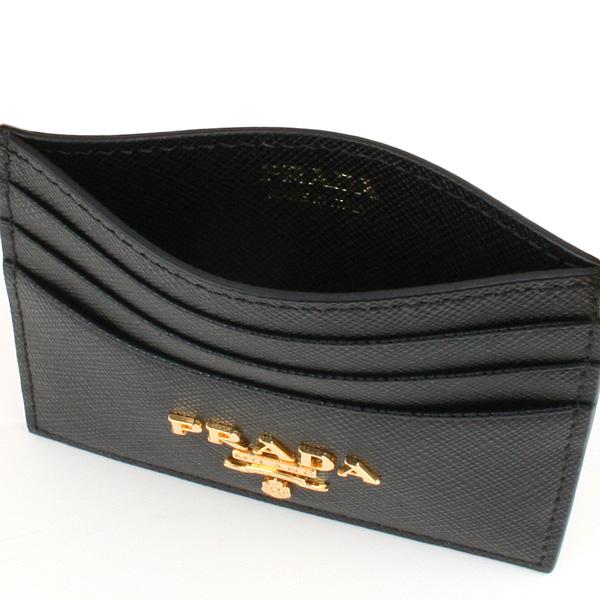 PRADA Saffiano Leather Metal Logo Card Holder
