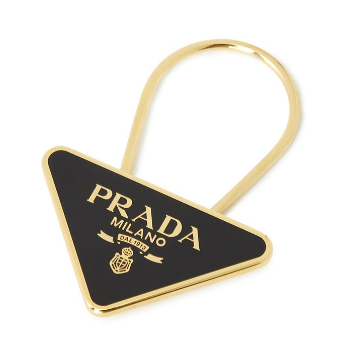 PRADA Leather Keyring Keychain Unisex Accessories Black 1PS063 66A F019F
