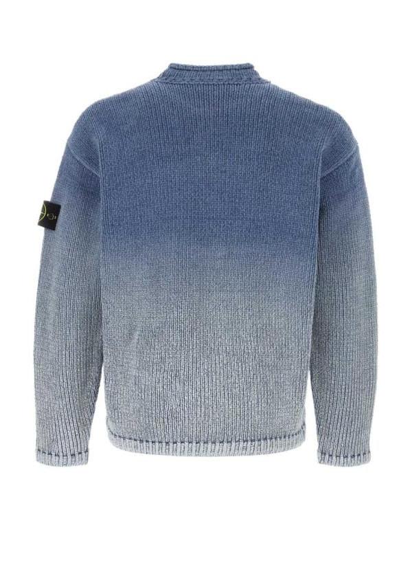 STONE ISLAND Cotton Chenille Degrade Print Crewneck Sweater