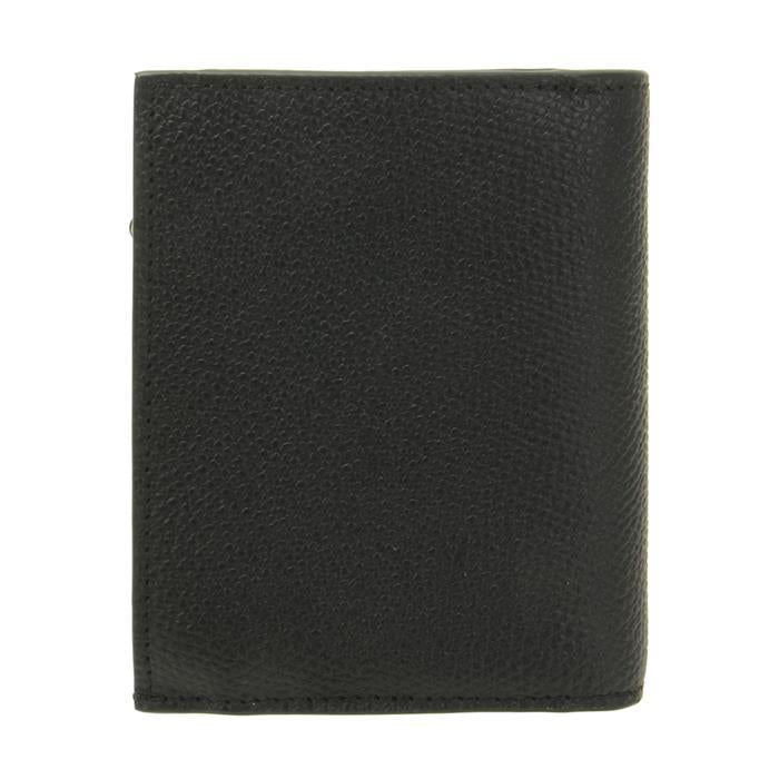 VALENTINO V-Logo Signature Black Leather Small Bifold Wallet