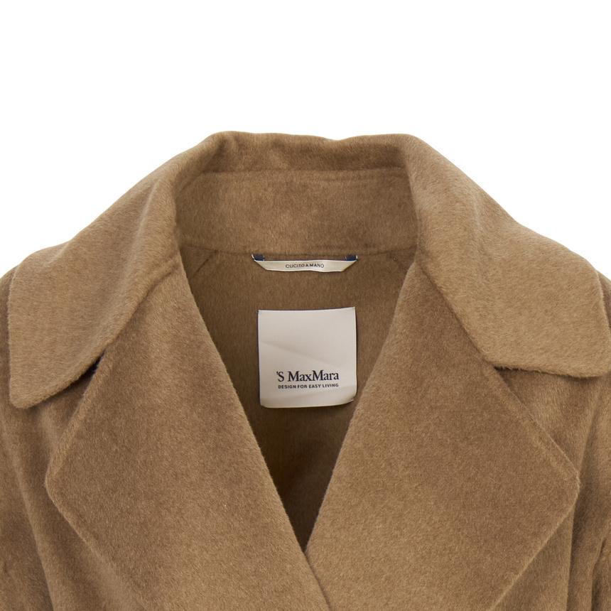 Max Mara Aris Wool Blend Long Coat Ivory