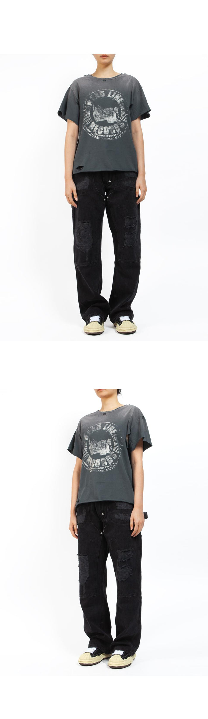 GALLERY DEPT. Back Logo Grailed Short Sleeve T-Shirt GGT 10005 BLACK