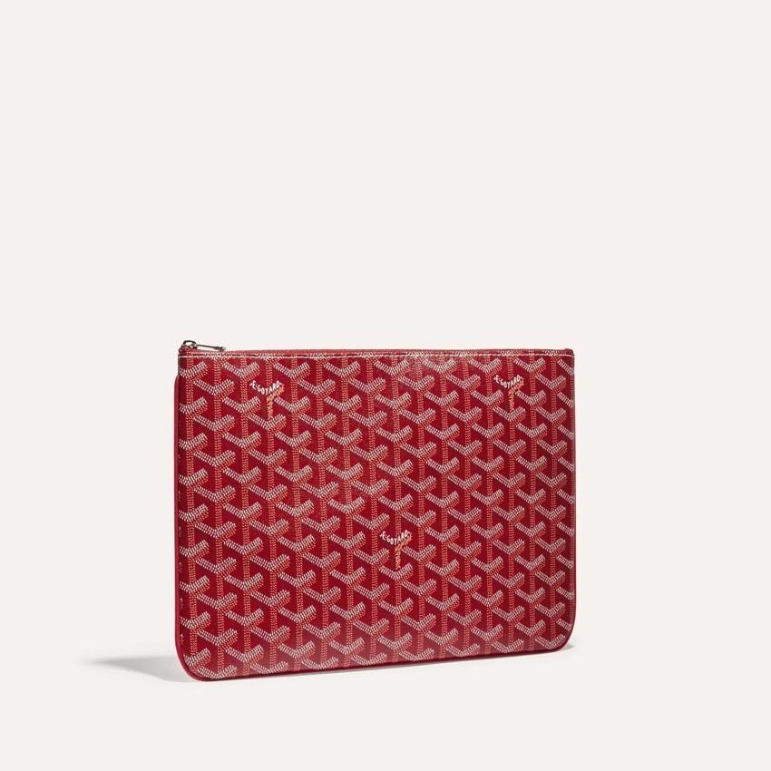 GOYARD Red Senat MM Clutch Pouch for Women