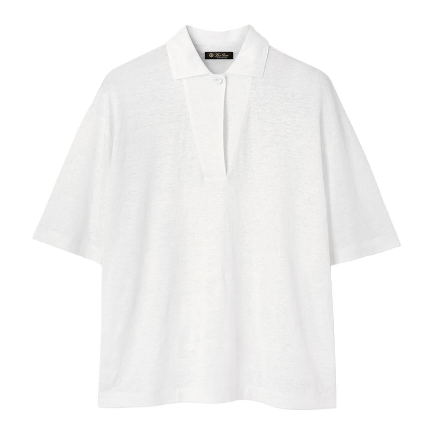 Loro Piana Women’s Linen Polo T-Shirt FAO3309 1000