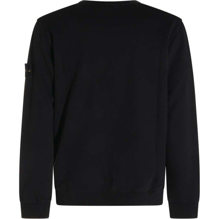 STONE ISLAND Black Logo Patch Sweatshirt Unisex