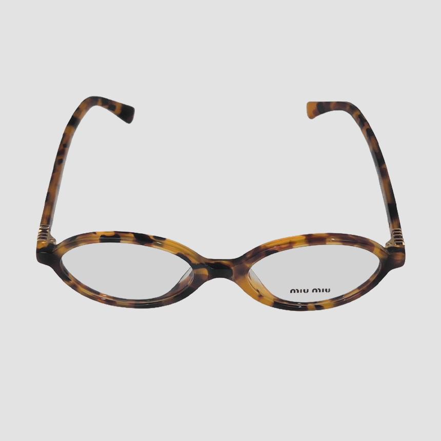 Miu Miu Havana Acetate Rectangular Eyeglasses MU01XV 19P1O1