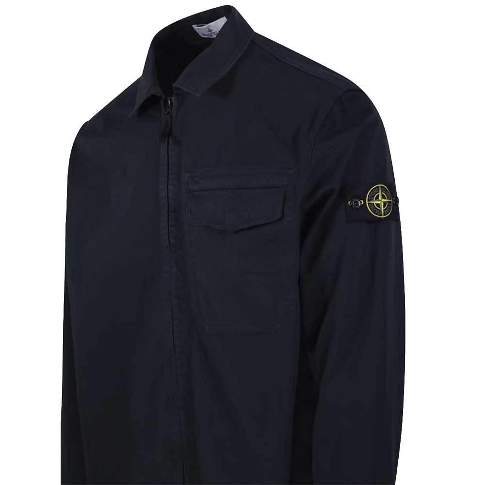 STONE ISLAND Stretch Overshirt Jacket Navy Men