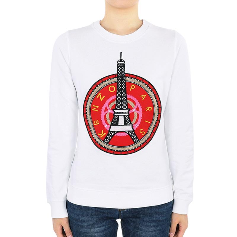 KENZO Eiffel Tower Graphic Sweatshirt White Women
