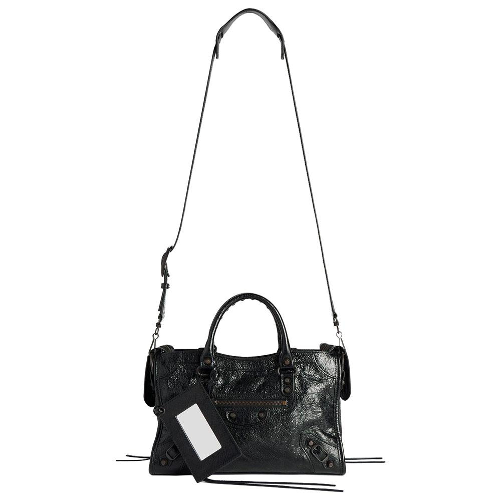 BALENCIAGA Le City Tote Bag Black Leather Handbag