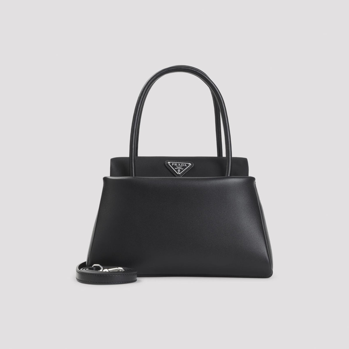PRADA Leather Tote Bag Black