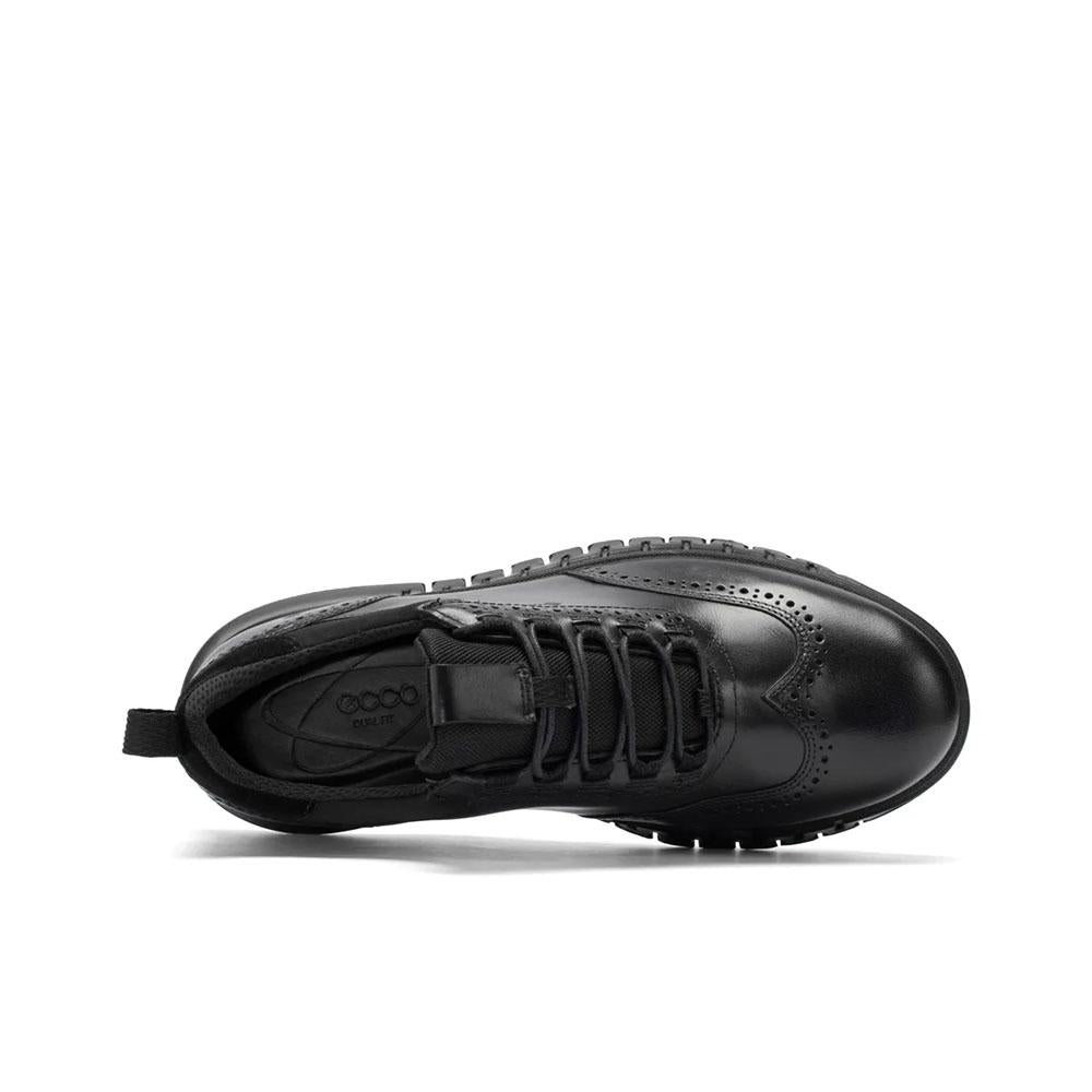 ecco Groove Studio Black Leather Low-Top Sneakers for Men