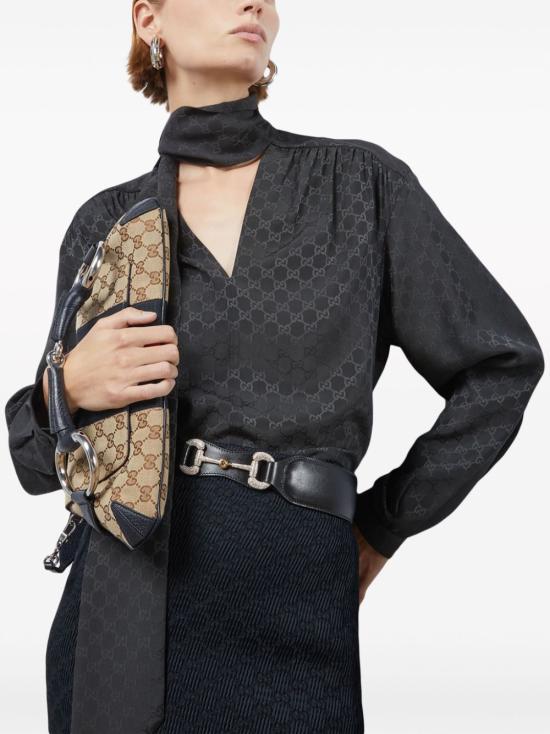 GUCCI Black Cotton Shirt 740513 ZAISQ 1000
