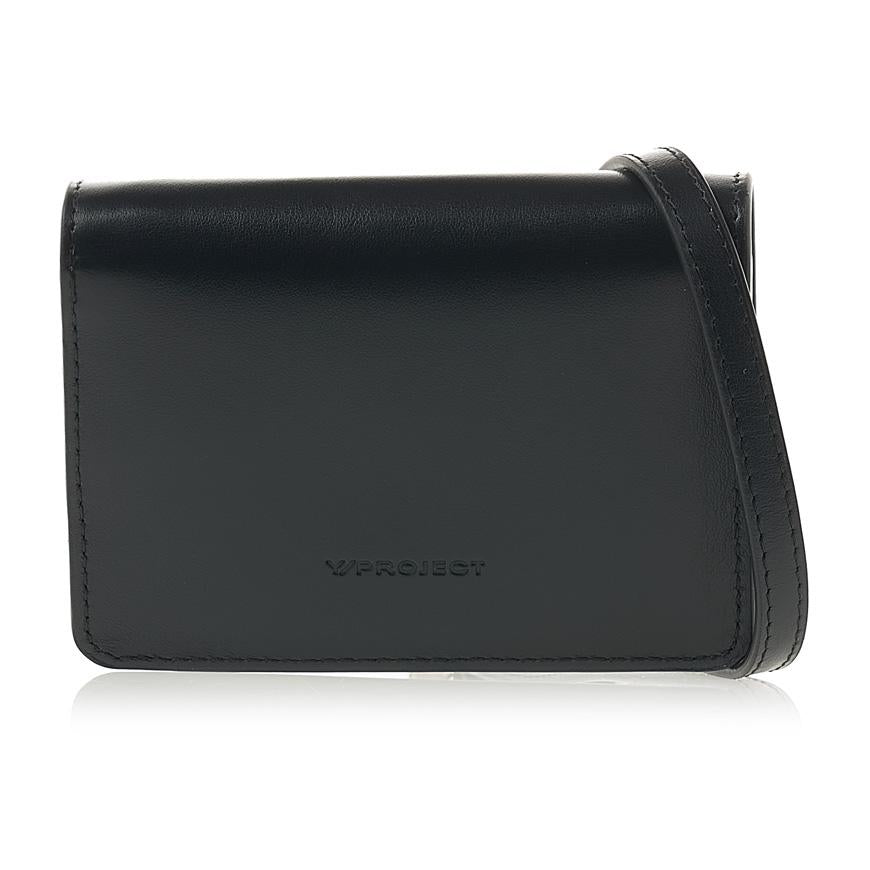 Y PROJECT Y Logo Mini Crossbody Bag Black Silver WBAG16 S24 S27