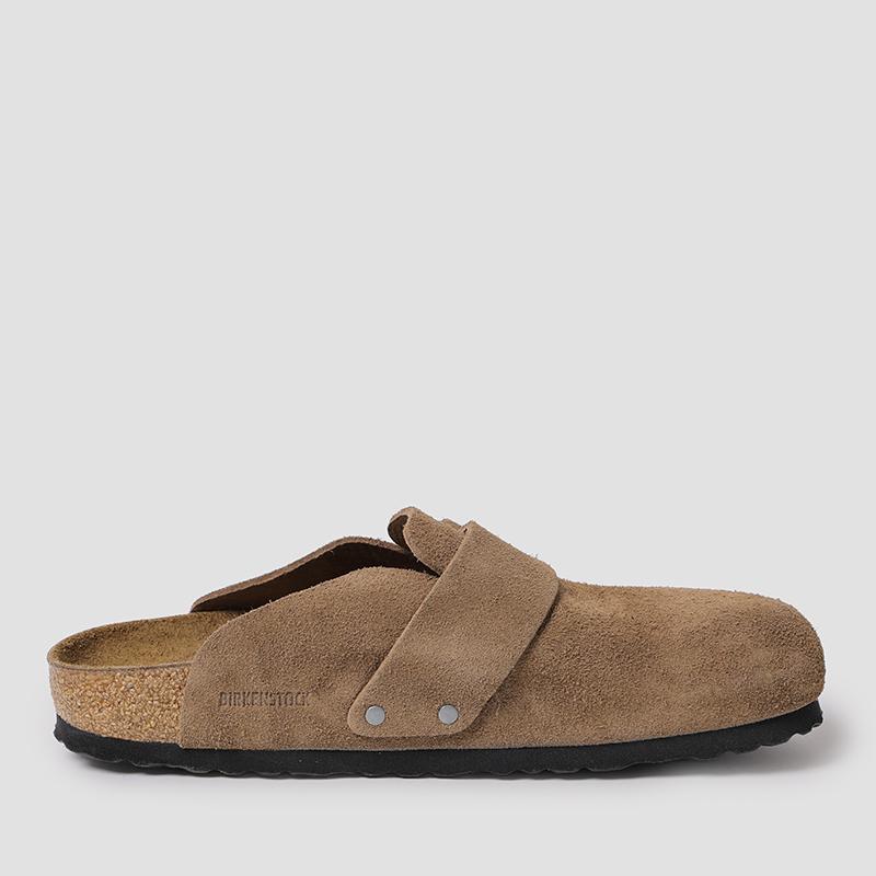 Birkenstock Roma Suede Velcro Mule Sandals Brown 1032067