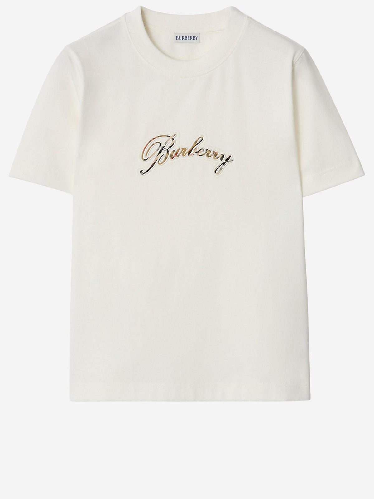 BURBERRY Chalk Sleeveless Cotton T-Shirt