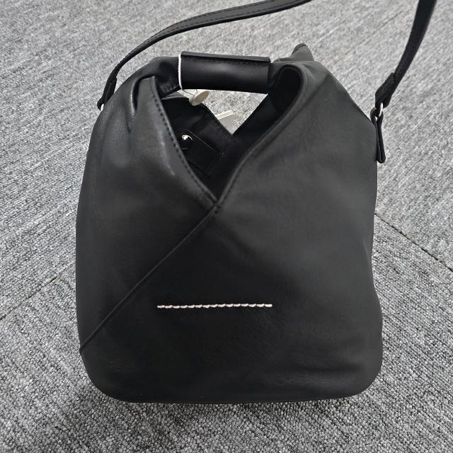 MM6 Japanese Classic Crossbody Bag Black Leather