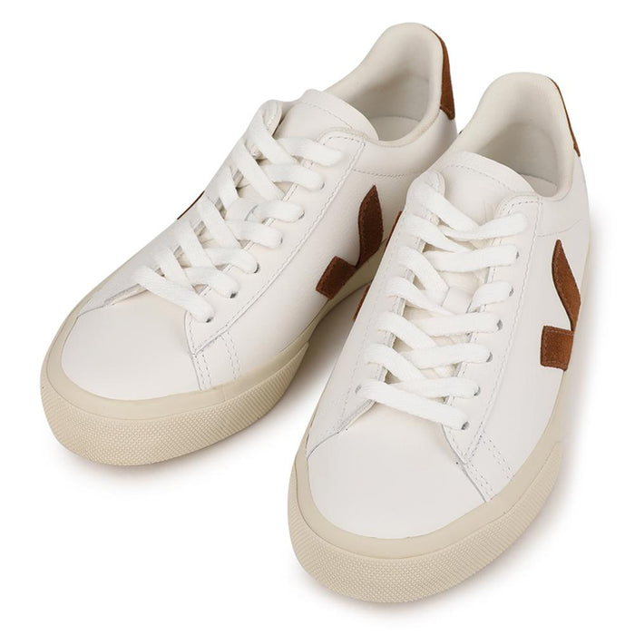 VEJA Campo Leather White Cognac Low-Top Sneakers CP0521058A