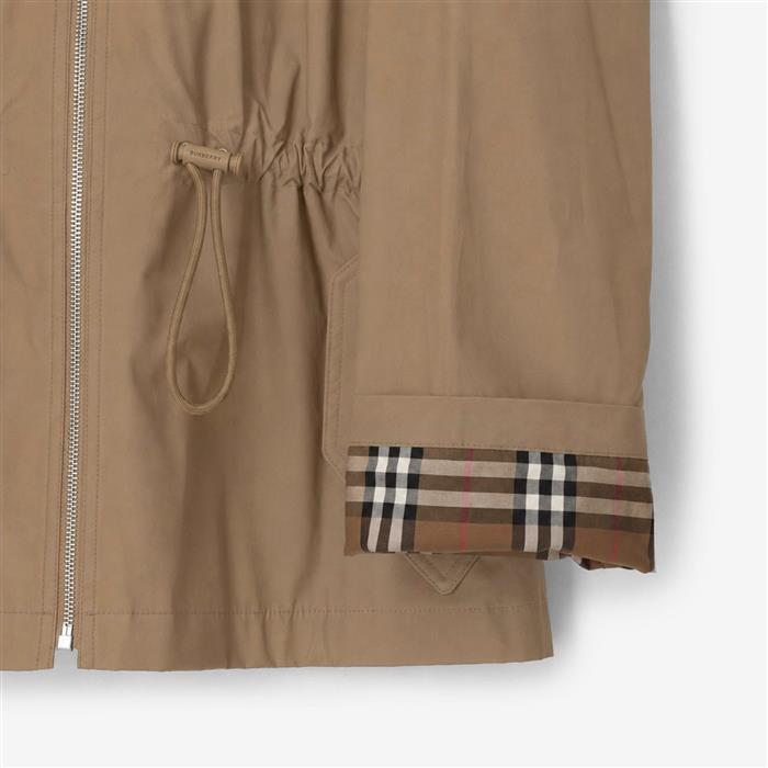 BURBERRY Beige Medley Drawstring Hooded Windbreaker Jacket Women