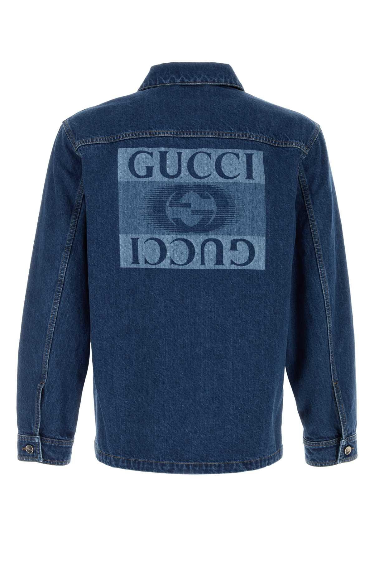GUCCI Blue Casual Jacket for Men