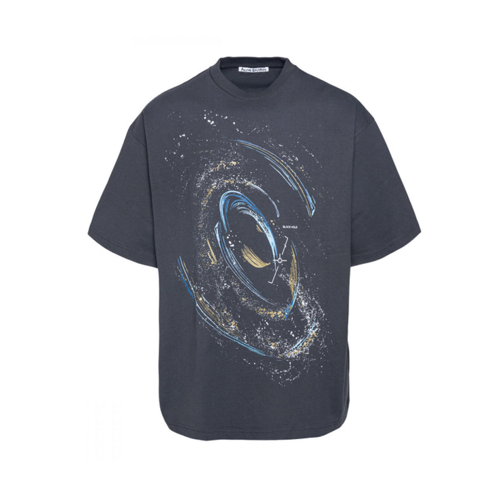 Acne Studios Men's Faded Black Black Hole Graphic T-Shirt BL0284 BM0