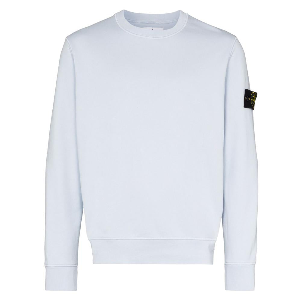 STONE ISLAND Garment Dyed Logo Patch Crewneck Sweatshirt Men’s Navy