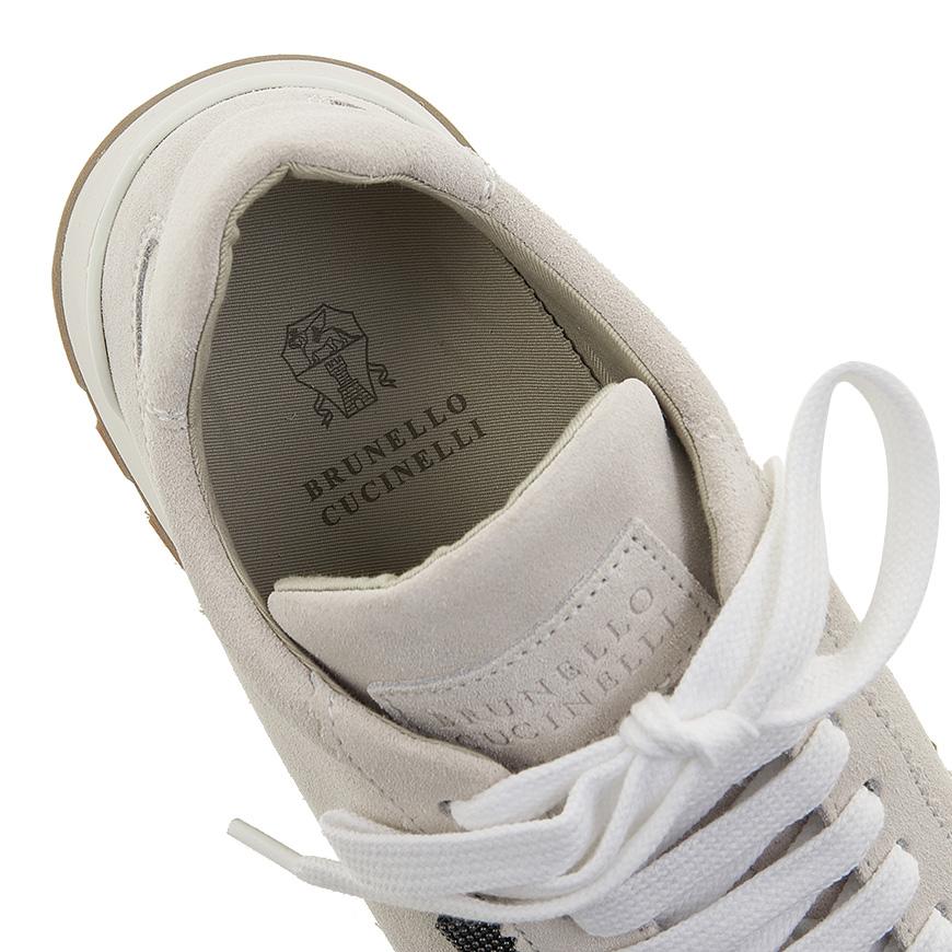 Brunello Cucinelli Shiny Tab Leather Low Top Sneakers Women’s MZSFG2110 C159