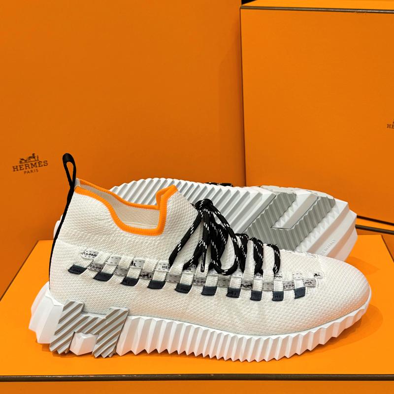 HERMES Flex Slip-On White Low-Top Sneakers