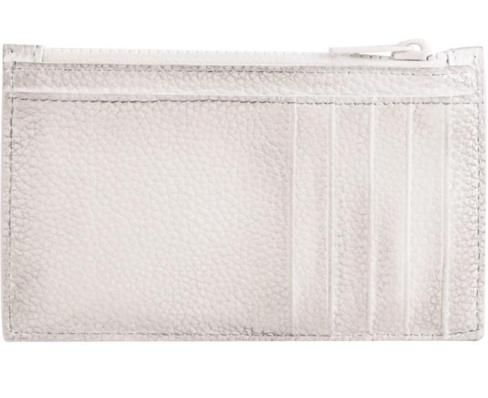 BALENCIAGA Dirty Effect Leather Card Holder Wallet