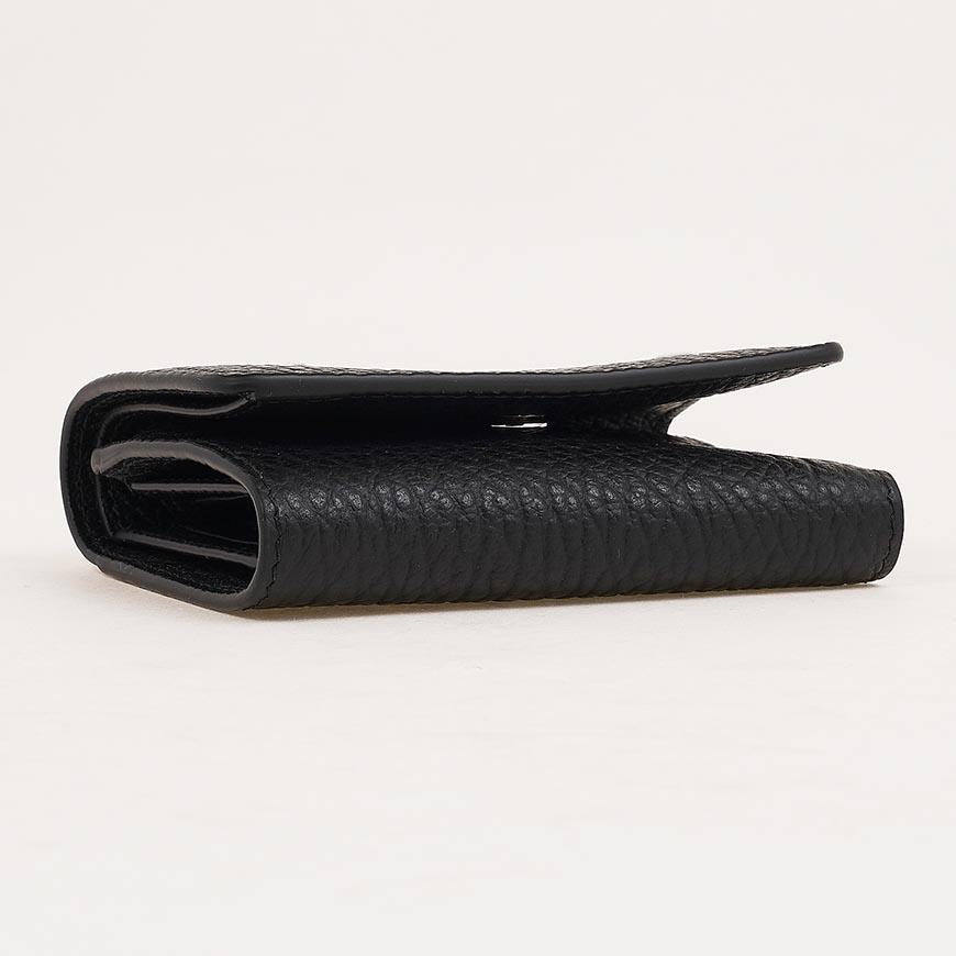 Maison Margiela Unisex Four-Stitch Leather Bifold Wallet Black