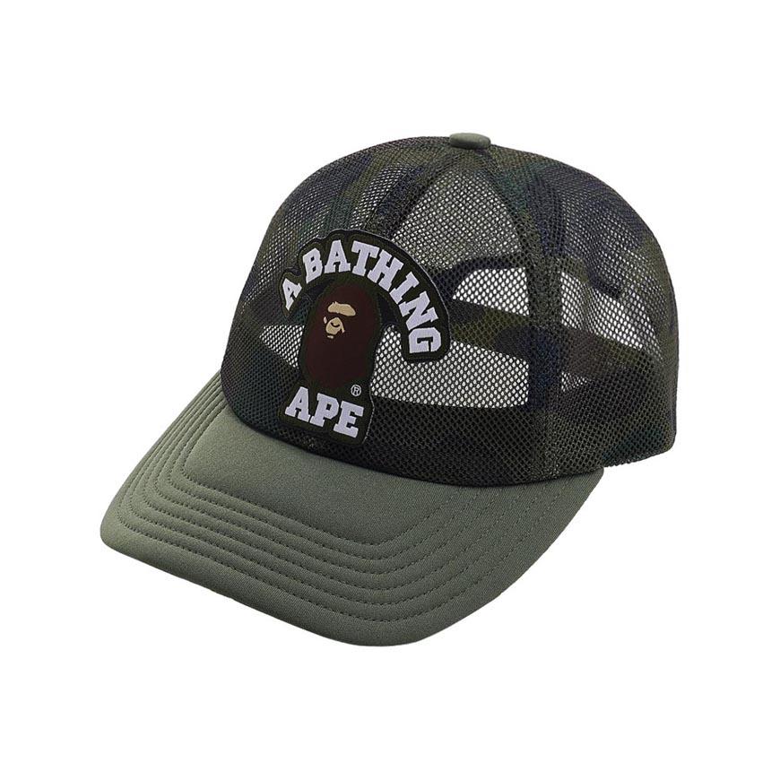 BAPE Men’s First Camo College Cap Green 001 CPM301010 MGRN