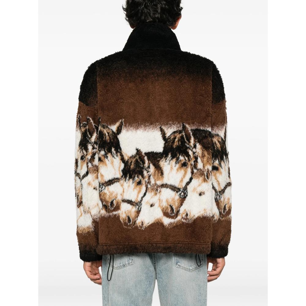 Maison Margiela Black Wool Zip-Up Knit Jacket for Men
