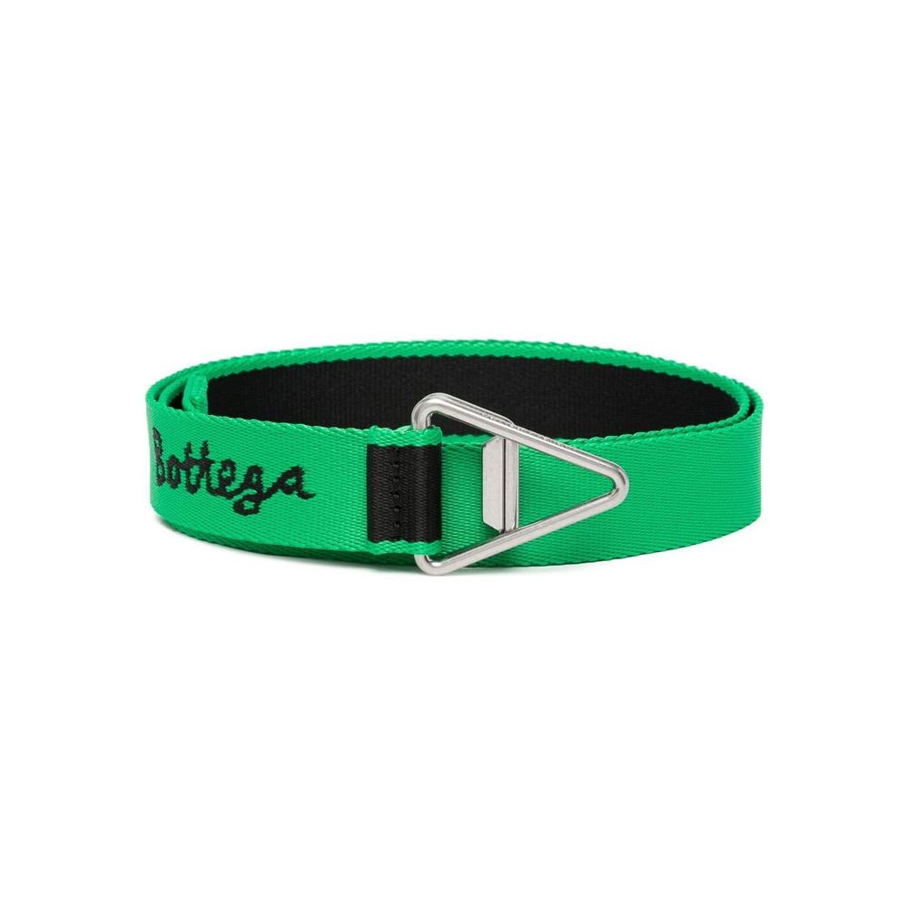 Bottega Veneta Green/Black Buckle Embroidered Belt