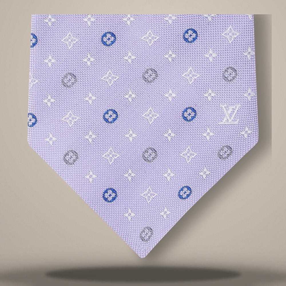 Louis Vuitton Monogram Flower Silk Tie Lilac M98098