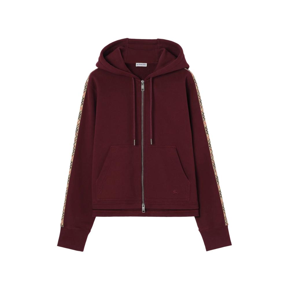 BURBERRY Beige Wool Cashmere Knit Zip-Up Sweater