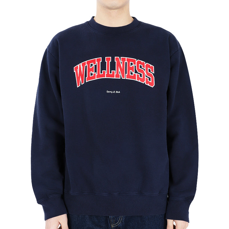 SPORTY&RICH Navy Red Ivy Wellness Unisex Sw WELLNESS IVY CREWNECK NAVYSPORTS RED