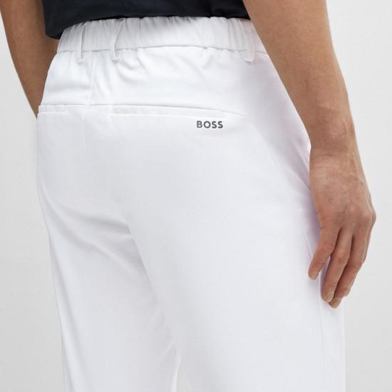 HUGO BOSS Straight Pants White Men's Classic Trousers