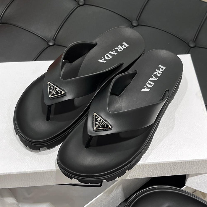 PRADA Men’s Rubber Chunky Sandals Black