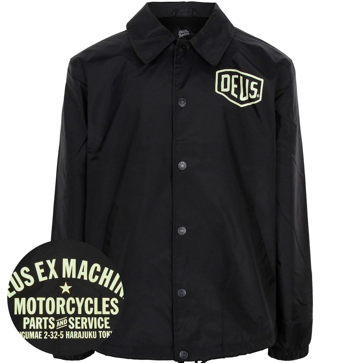 Deus Ex Machina Black Harajuku Coach Jacket Men’s D261 MJK106