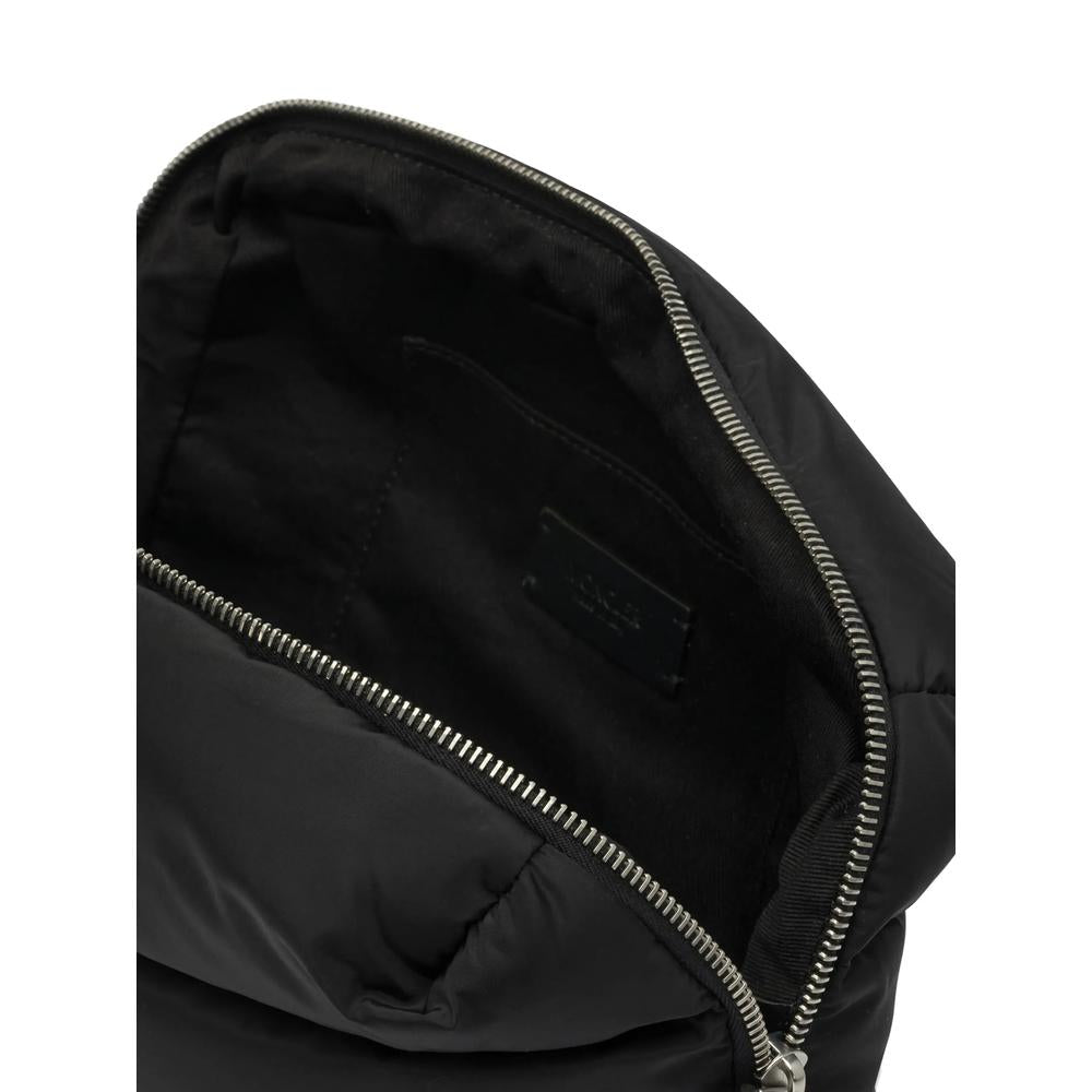 Moncler Black Leather Clutch Bag
