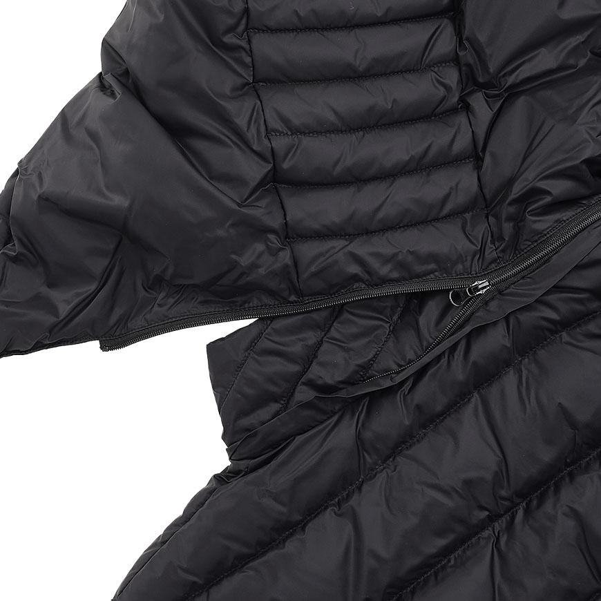 EA7 Women’s Hooded Puffer Peacoat Jacket Black