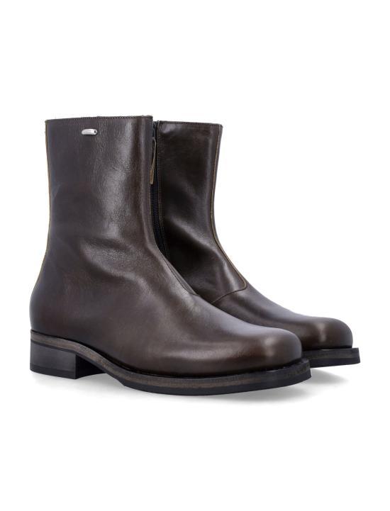 OUR LEGACY Deep Olive Leather Boots A2267 CDO
