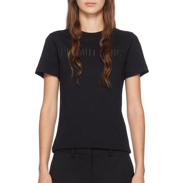 Helmut Lang Embroidered Logo Slim Fit Short Sleeve T-Shirt O06HW505 001