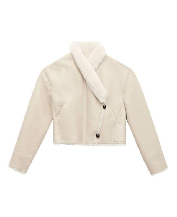 Isabel Marant Eriana Wool Blend Coat Ivory