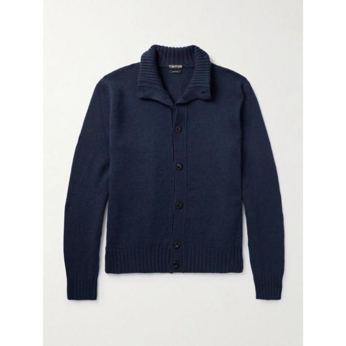 TOM FORD Wool Cashmere Mohair Button Cardigan Jacket KBL010 YMW069F24 HB900