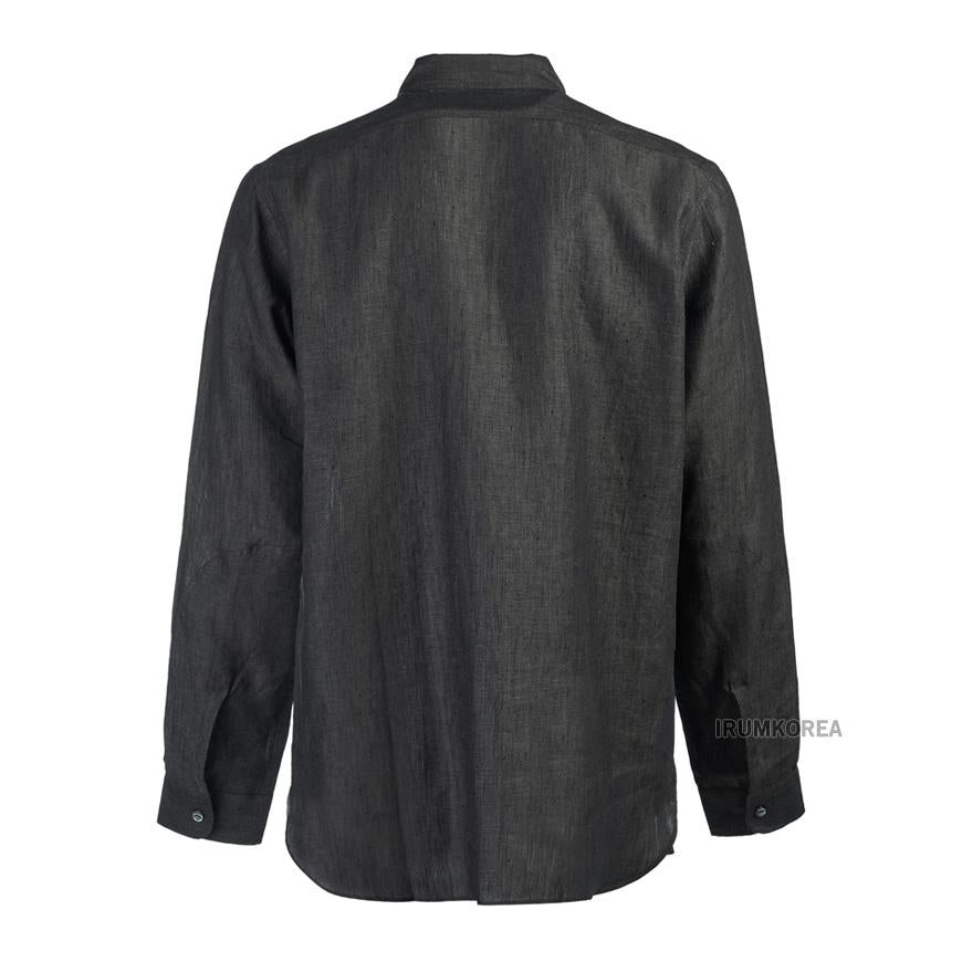 NEEDLES Men’s Chambray Work Long Sleeve Shirt QV291C CHARCOAL