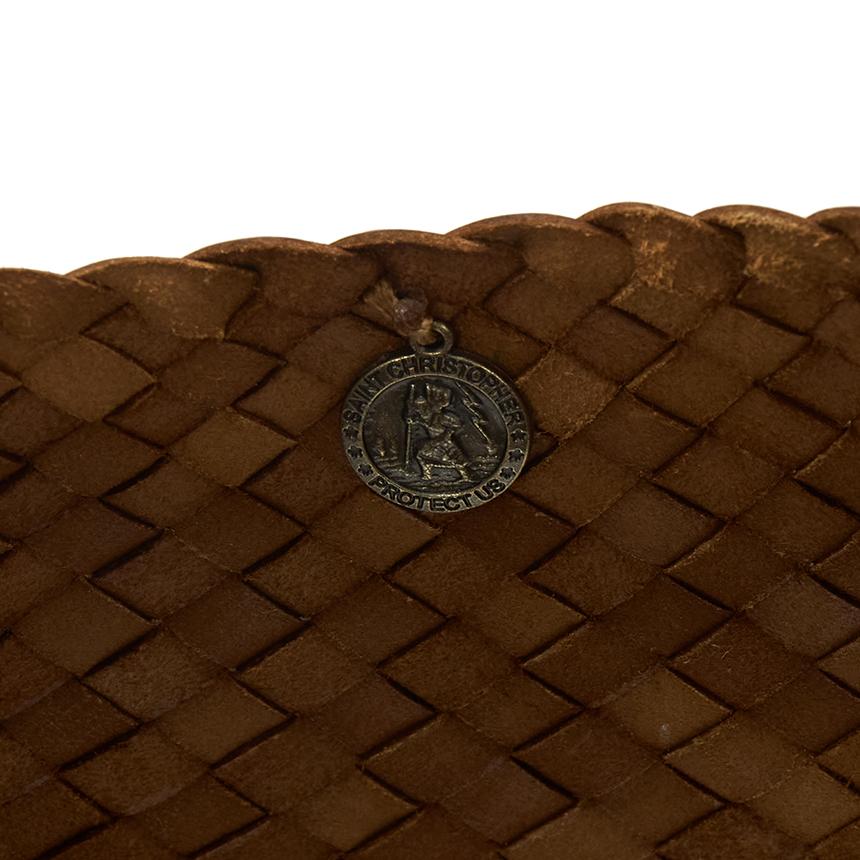Dragon Diffusion Rosanna Woven Leather Tote Bag for Women 8943 TAN