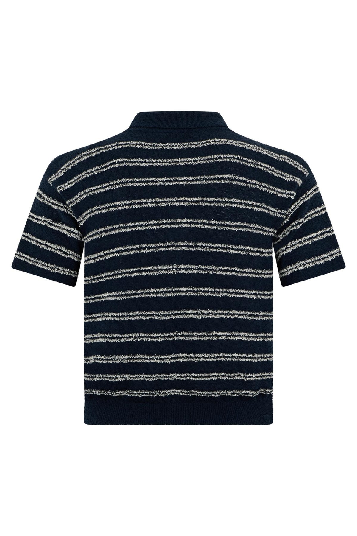 Moncler Cotton Short Sleeve Polo Shirt Navy Men