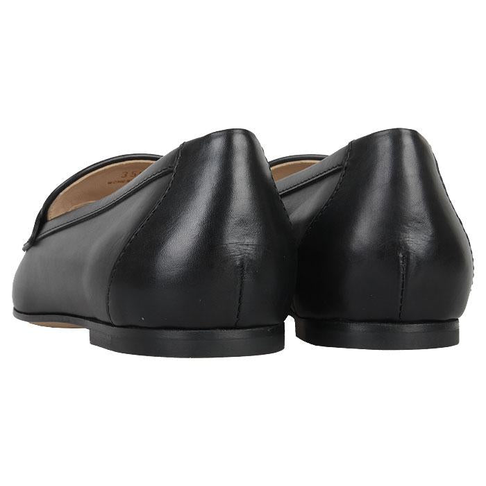 Tods Women’s Black Leather Maxi T Timeless Loafers