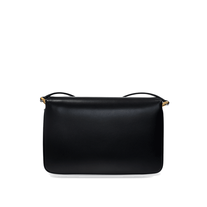Saint Laurent Medium Satchel Shoulder Crossbody Bag Black Leather