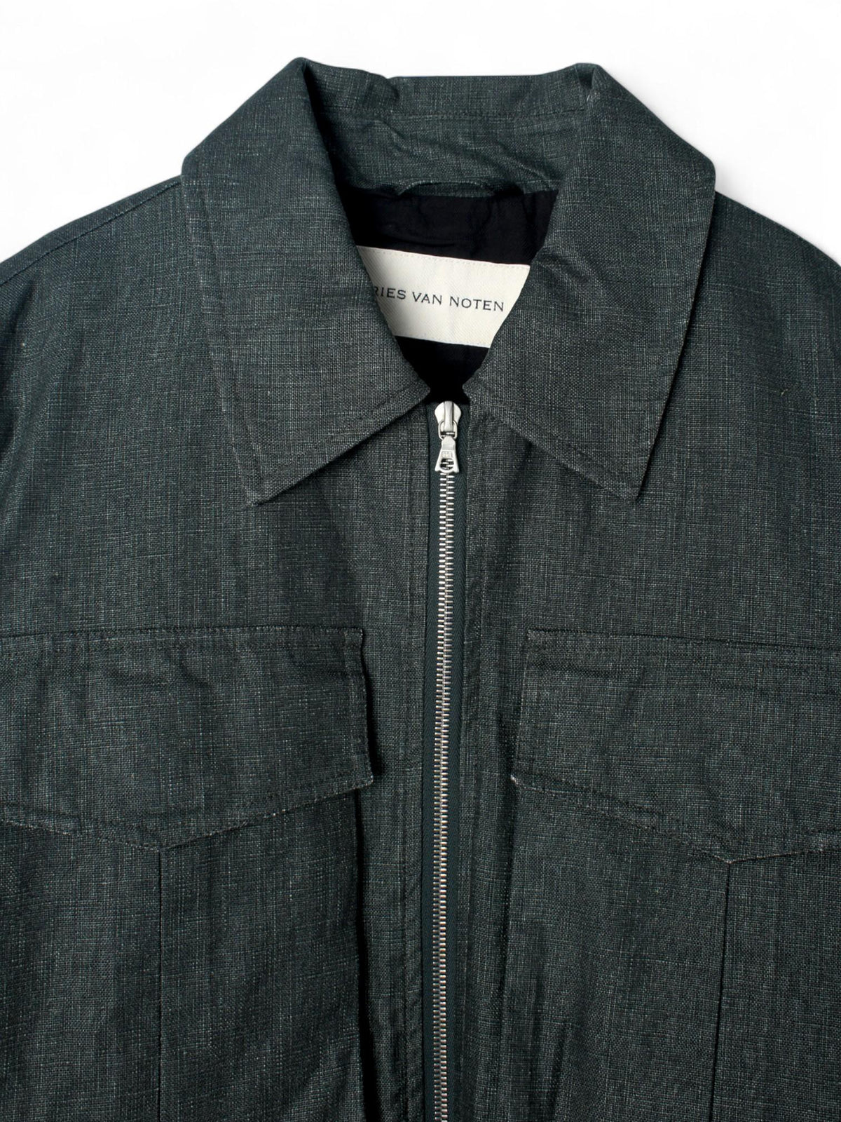 Dries Van Noten Men's Coated Linen Jacket 241 020509 8372 605